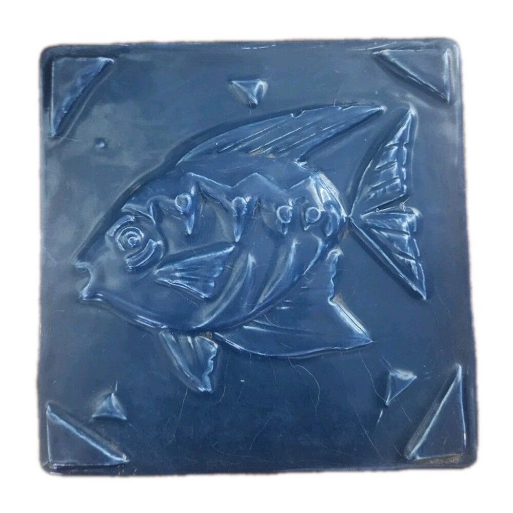 Fish Tile Royal Blue Vintage 6x6